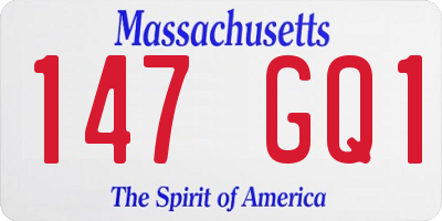 MA license plate 147GQ1