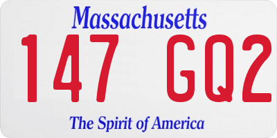 MA license plate 147GQ2