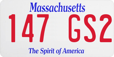 MA license plate 147GS2