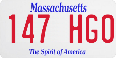 MA license plate 147HG0