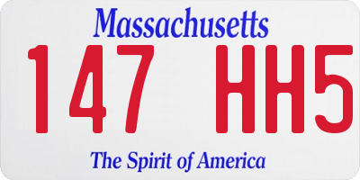 MA license plate 147HH5