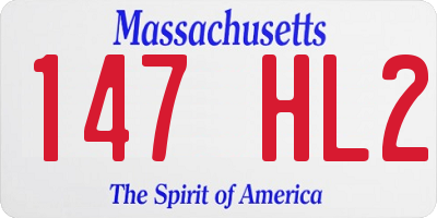 MA license plate 147HL2