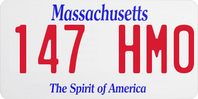 MA license plate 147HM0
