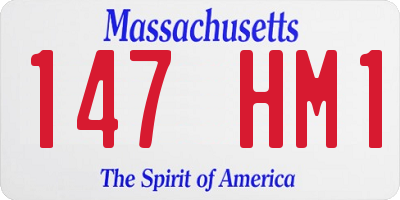 MA license plate 147HM1
