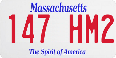 MA license plate 147HM2