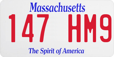 MA license plate 147HM9