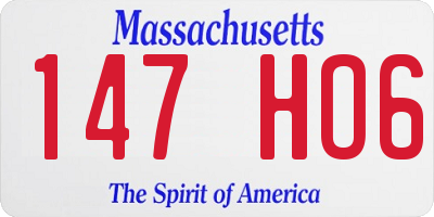 MA license plate 147HO6