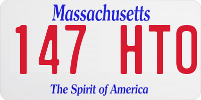 MA license plate 147HT0