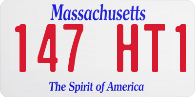 MA license plate 147HT1