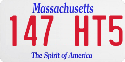 MA license plate 147HT5