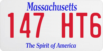 MA license plate 147HT6