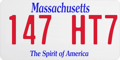 MA license plate 147HT7