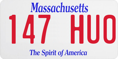 MA license plate 147HU0