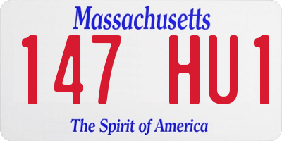 MA license plate 147HU1