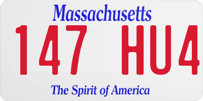 MA license plate 147HU4