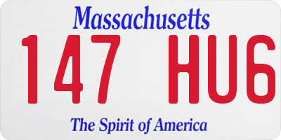 MA license plate 147HU6