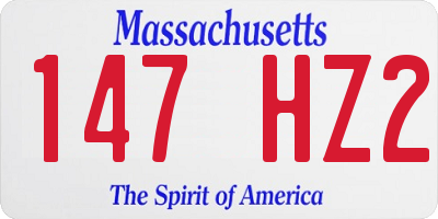 MA license plate 147HZ2