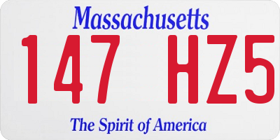 MA license plate 147HZ5