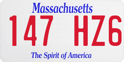 MA license plate 147HZ6