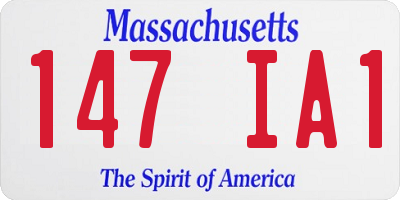 MA license plate 147IA1