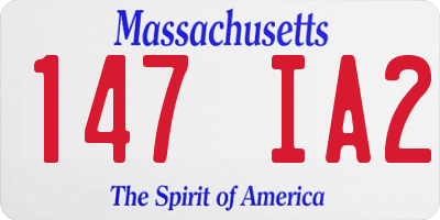 MA license plate 147IA2