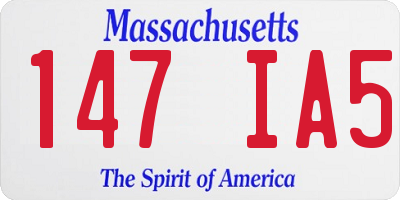 MA license plate 147IA5