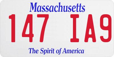 MA license plate 147IA9