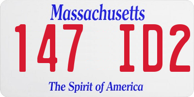 MA license plate 147ID2