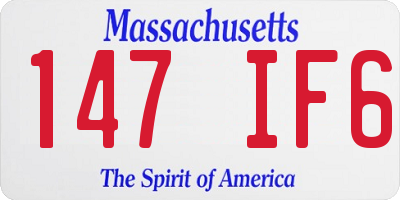 MA license plate 147IF6