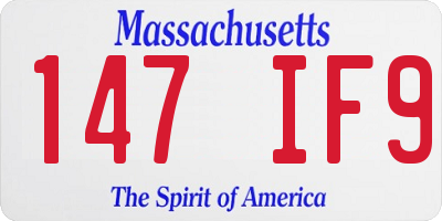 MA license plate 147IF9