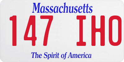MA license plate 147IH0