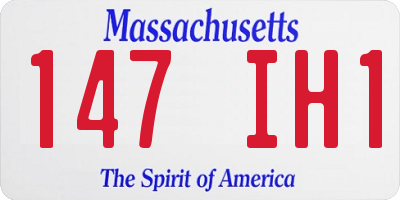 MA license plate 147IH1