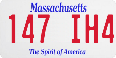 MA license plate 147IH4