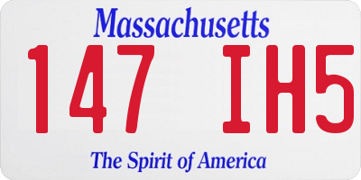 MA license plate 147IH5