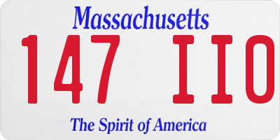 MA license plate 147II0
