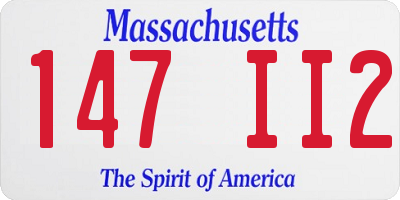 MA license plate 147II2