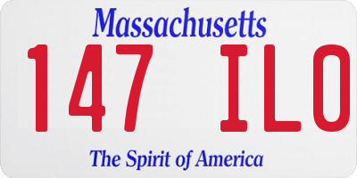 MA license plate 147IL0