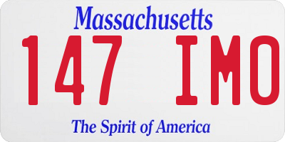MA license plate 147IM0