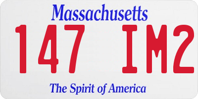 MA license plate 147IM2
