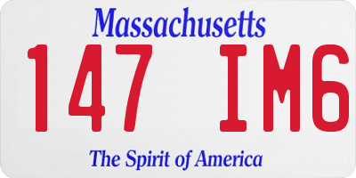 MA license plate 147IM6
