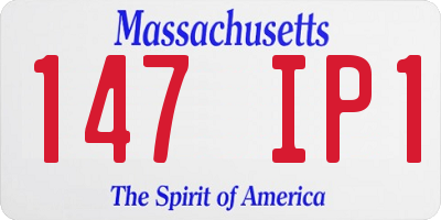 MA license plate 147IP1