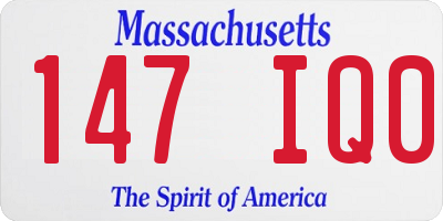 MA license plate 147IQ0