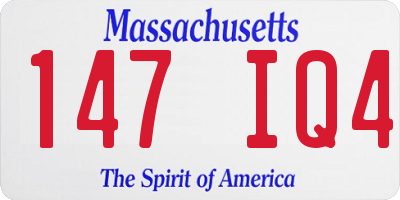 MA license plate 147IQ4