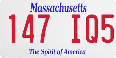 MA license plate 147IQ5