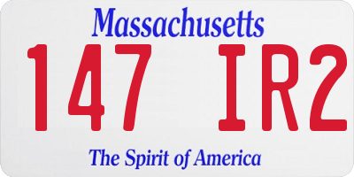 MA license plate 147IR2