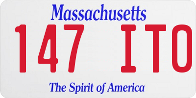 MA license plate 147IT0