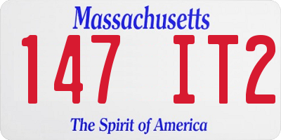 MA license plate 147IT2