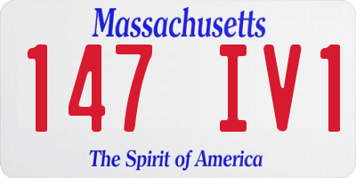 MA license plate 147IV1