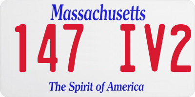 MA license plate 147IV2