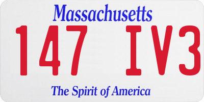 MA license plate 147IV3